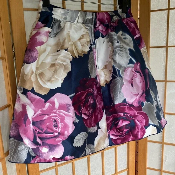 Speechless Floral Mini Lined Flared Skirt SZ 5 Junior - Picture 10 of 14